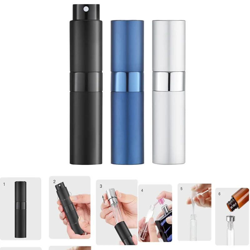 8ml Spray Bottle for Perfume Travel Dispenser Portable Cologne Refillable