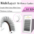 Multi Layer False Eyelash Extensions 12 Rows Natural Black Fluffy Volume Lashes