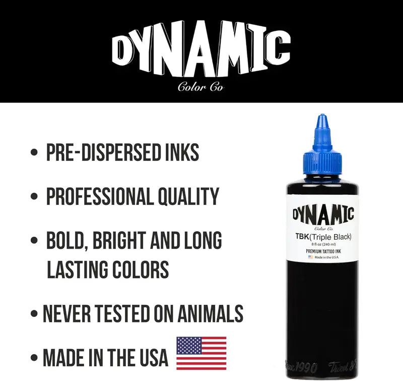 8oz 240ml Professional Black Tattoo Ink Triple Black Pigment for Skin & Body Art
