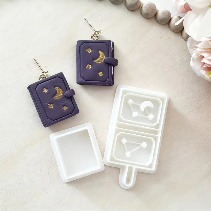 Polymer Clay Book Cutters Set for Jewelry Making - Star Moon & Constellation Design