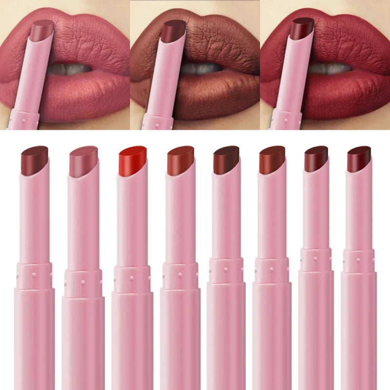 Waterproof Matte Lipstick Set - Long-Lasting Lip Gloss & Lip Liner Pen