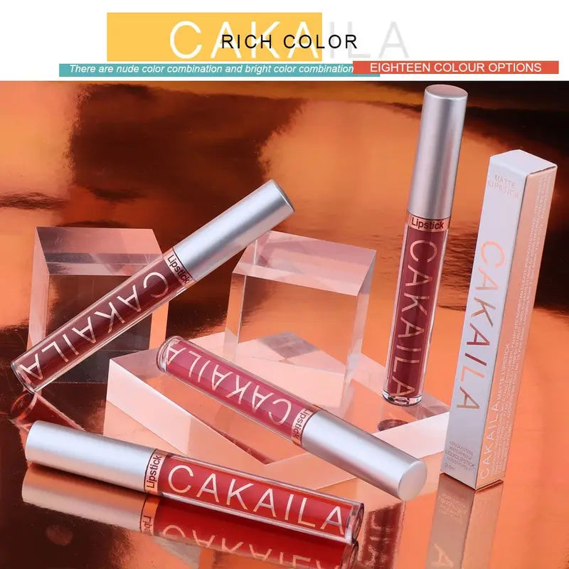Long Lasting Waterproof Matte Lipstick - 18 Colors Liquid Lip Gloss