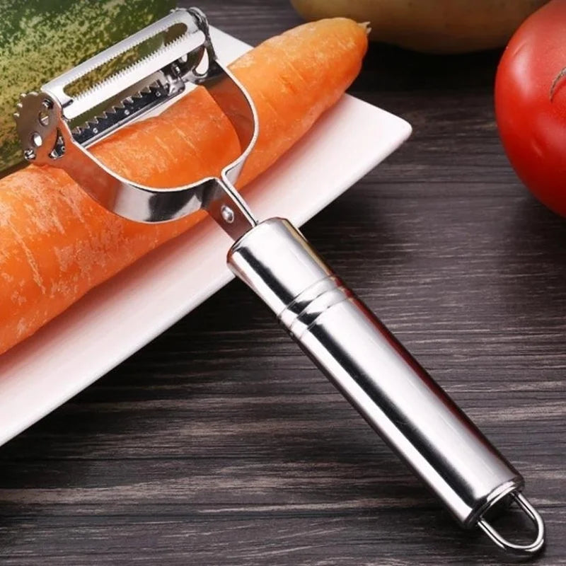 Stainless Steel Vegetable Peeler and Julienne Grater - Multi-Function Kitchen Tool