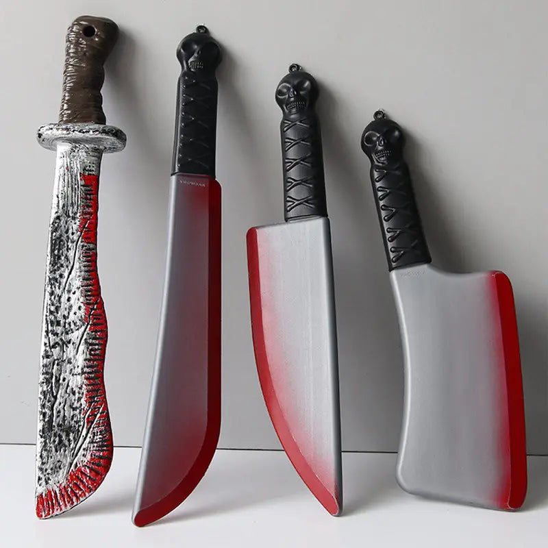 Halloween Fake Blood Knife & Axe Toy Set - Holiday Party Decoration