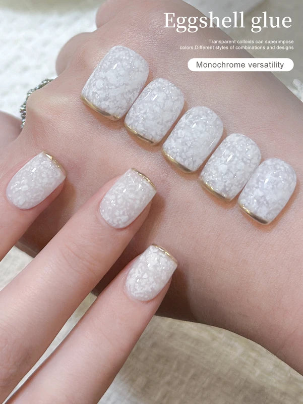 Eggshell Gel Nail Polish 15ml Semi-Permanent UV LED Varnish for Manicure