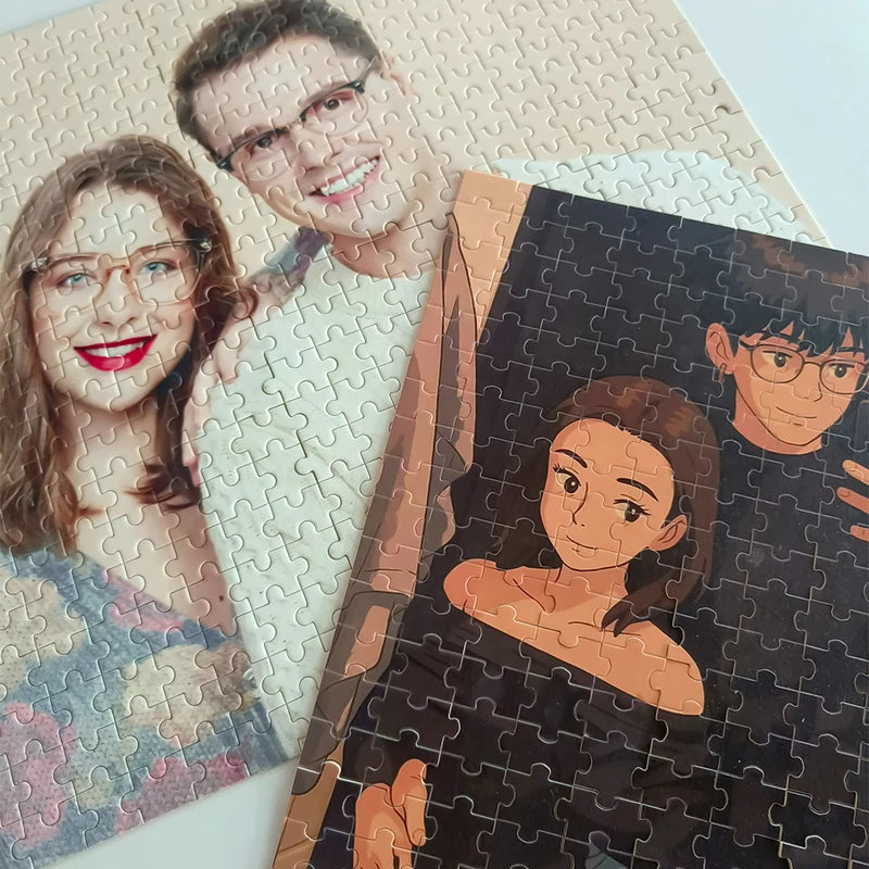 Custom Wooden Jigsaw Puzzles with Graduation Photo Frames - Personalized Gift Set