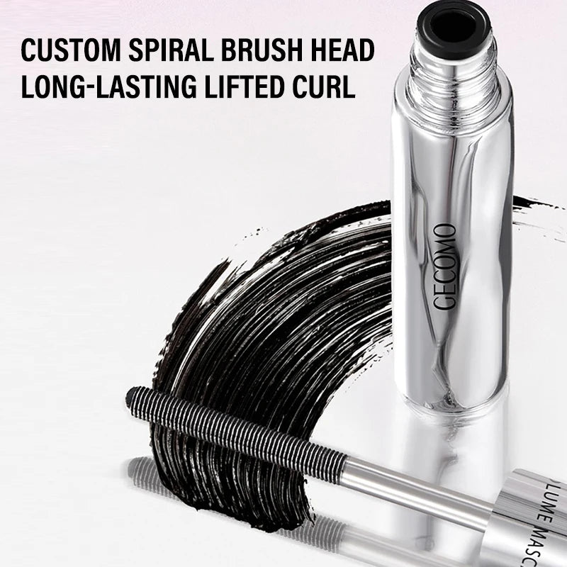 Long-Lasting Waterproof Curling Mascara with Spiral Wand - Voluminous & Sweat-Proof