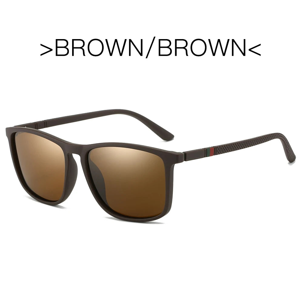 Polarized Sports Sunglasses for Men Lightweight Square UV400 Eyewear