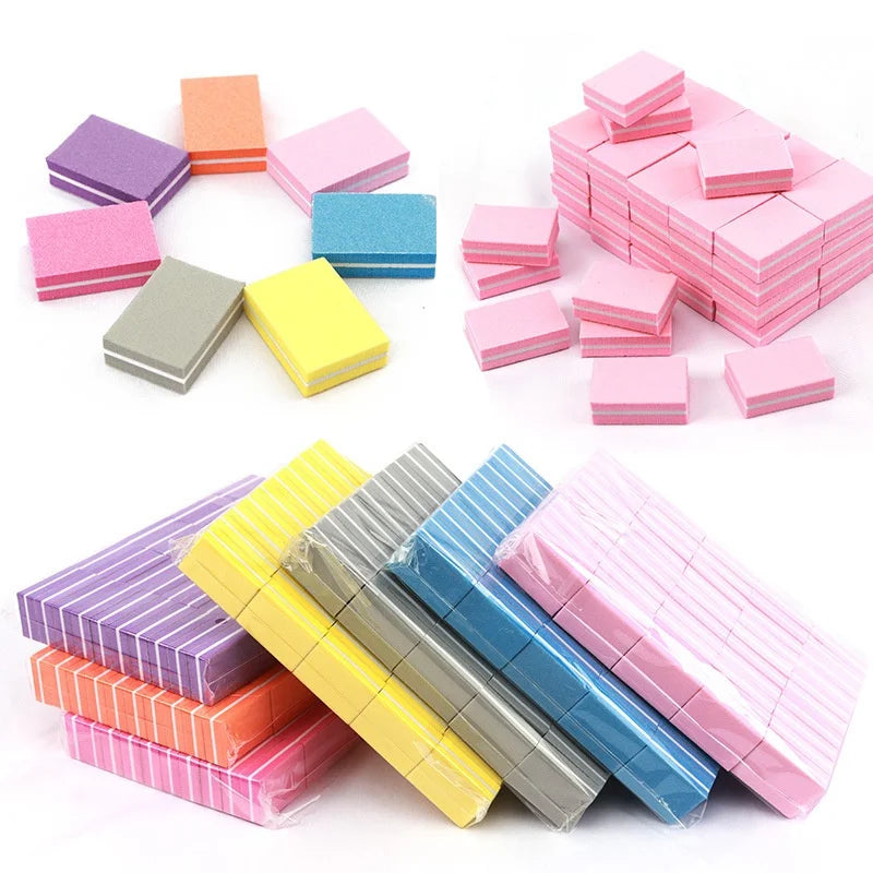 Square Nail Buffer Blocks Set - Double-Sided Buffing & Polishing for Manicure & Pedicure