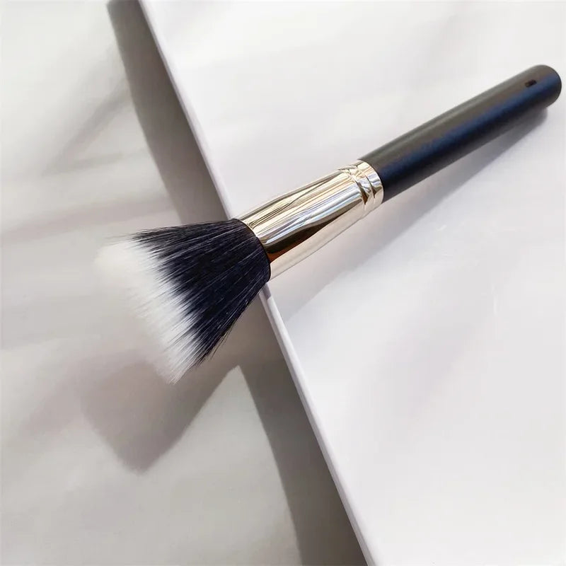 Multi-Purpose Duo Fibre Face & Blush Brush Set - Lightweight Makeup Tools