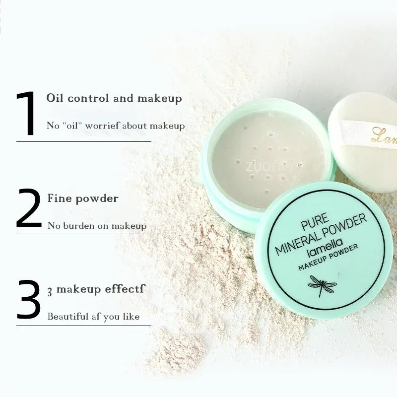 Loose Face Powder - Oil-Control, Waterproof, Matte Finish, Sets Makeup - Multiple Colors