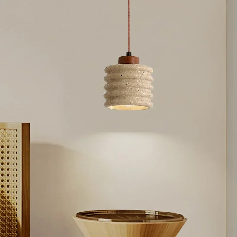 Modern LED Pendant Lights for Living Room & Bedroom - Vintage Travertine Chandelier