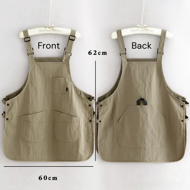Japanese Style Waterproof Stain-Resistant Catering Workwear Apron for Cafe & Household