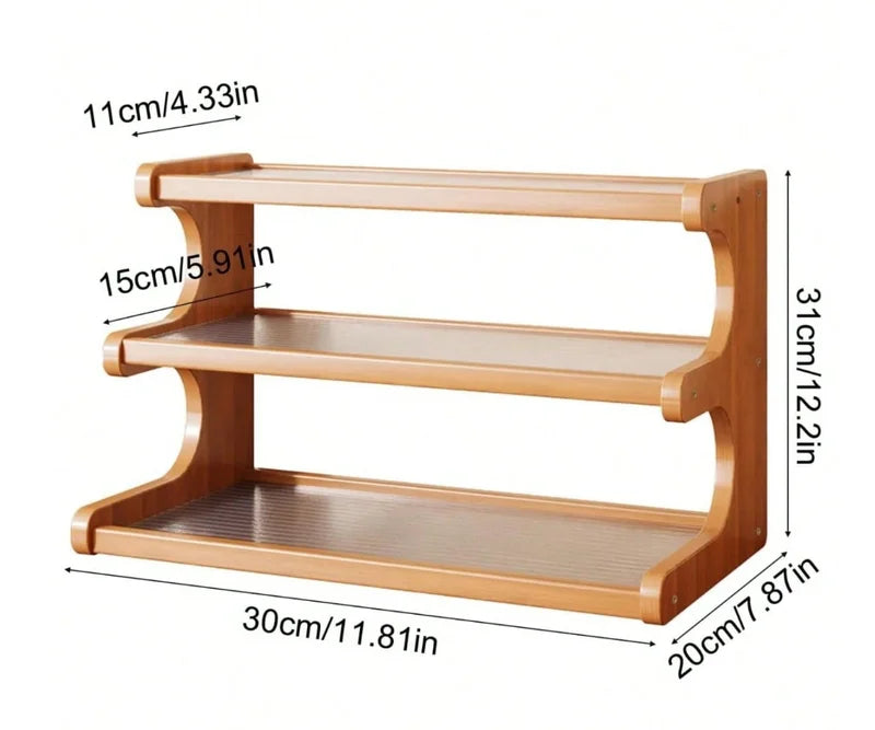 Freestanding Corner Shelf Organizer - Multi-Tier Space Saver Storage Rack