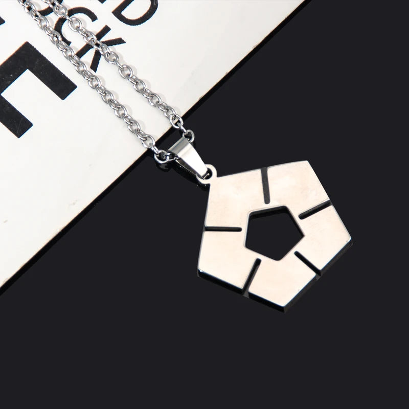 Anime Blue Lock Pendant Necklace Women Soccer Sign Jewelry Silver Chain