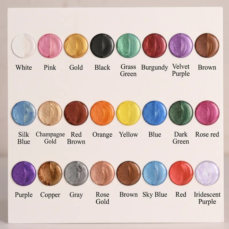 24 Colors Mica Powder Pigments for Resin Plaster Candles Jewelry Making