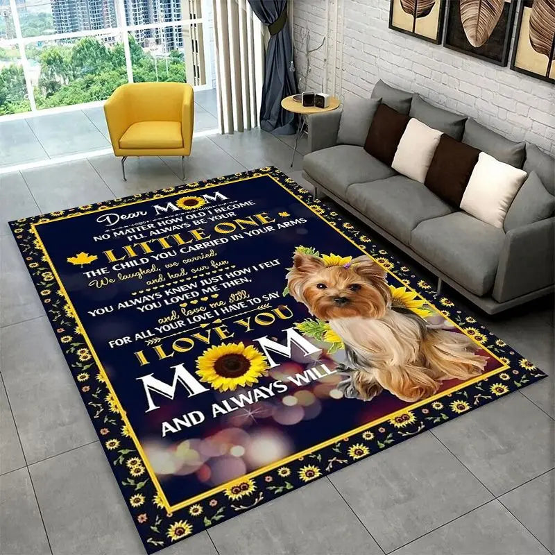 Large Area Non-Slip Rug for Living Room and Bedroom - Gift for Mom