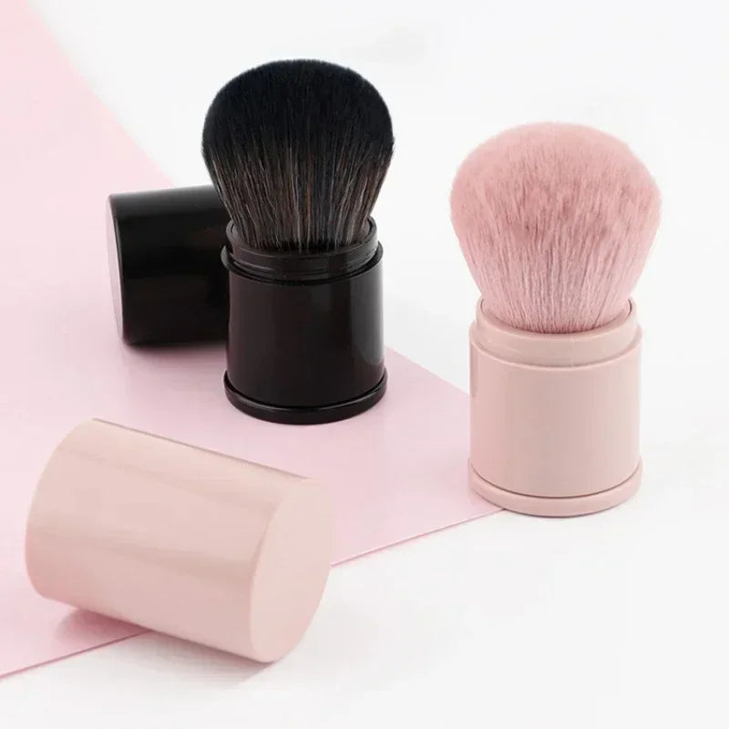 Portable Mini Retractable Blush Brush - Soft Makeup Powder & Foundation Tool