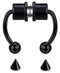 Magnetic Nose Ring Non-Pierced Horseshoe Nose Clip Stainless Steel Jewelry Set
