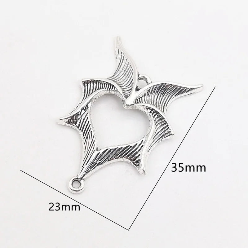 Halloween Retro Devil Wings Pendant Bat Jewelry Accessories Zinc Alloy DIY