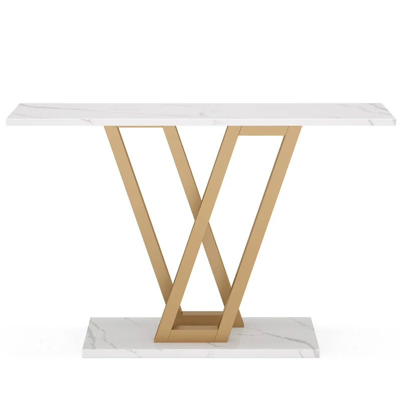 43-Inch Industrial Console Table for Entryway Living Room Hallway - Modern Design