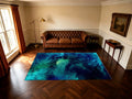 Abstract Art Rug Modern Splash Texture Floor Mat Non-Slip Home Bedroom Living Room