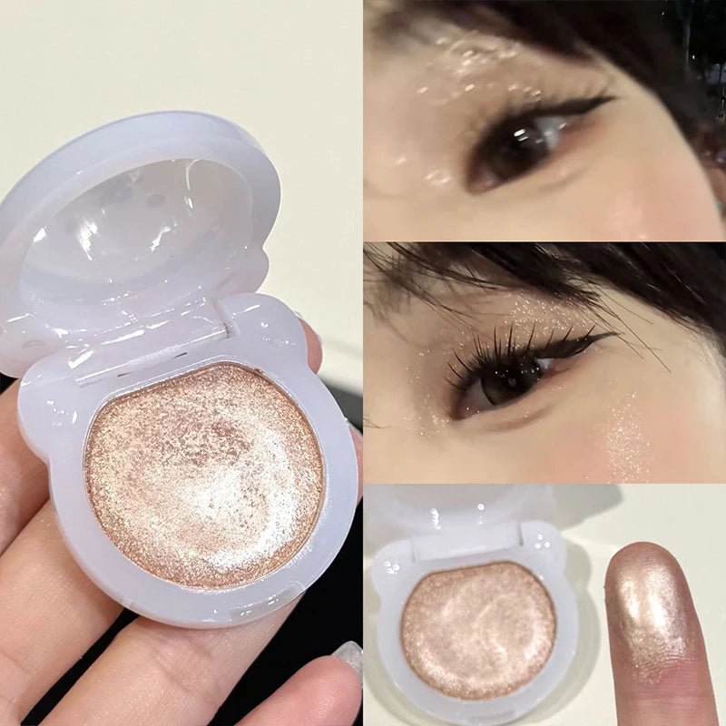 Multifunctional Eyeshadow Palette with Glitter & Highlighter - Long Lasting Shimmer Makeup