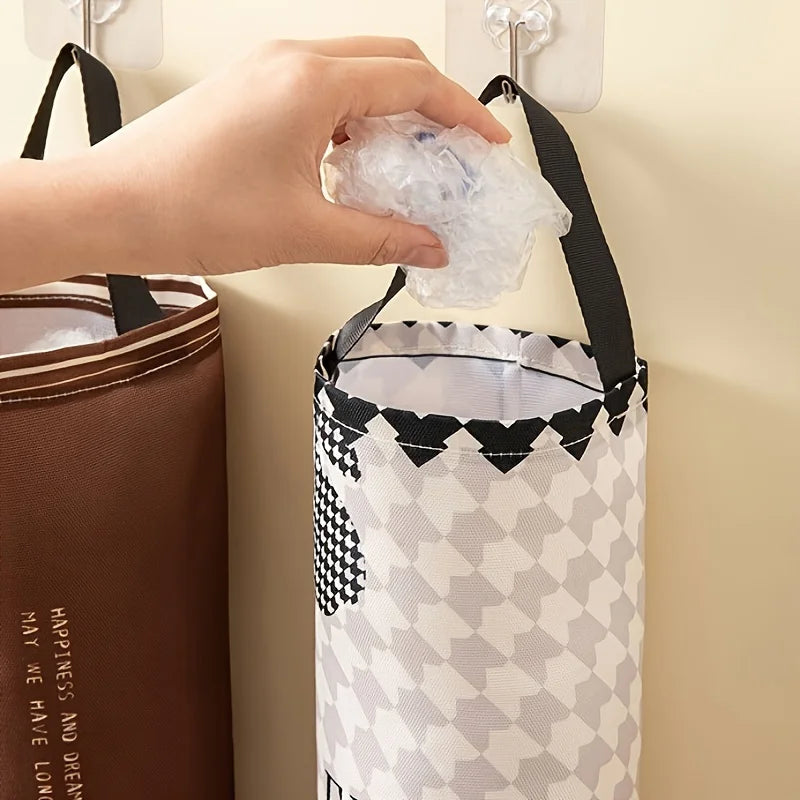 Wall-Mounted Garbage Bag Storage Organizer for Kitchen and Miscellaneous Use