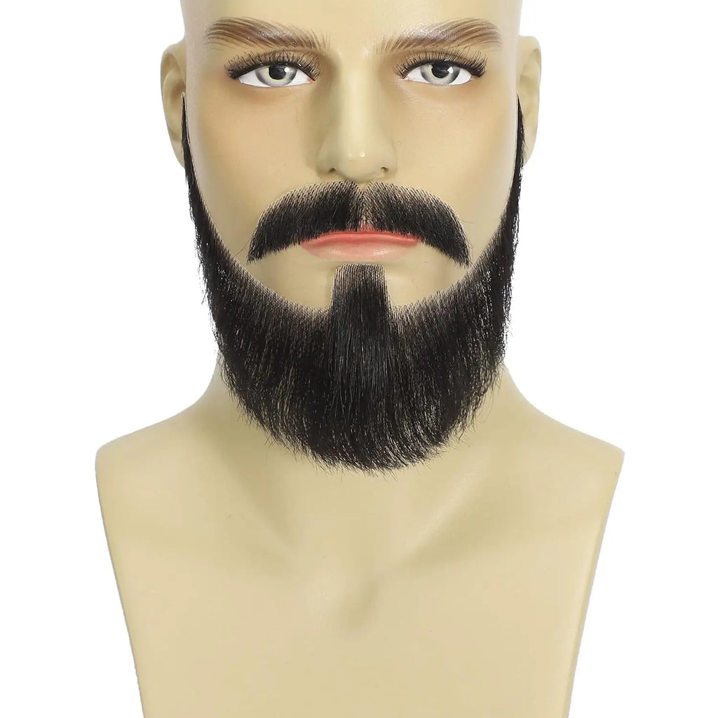 Realistic Full Beard with Human Hair for Costumes and Cosplay - Large Size