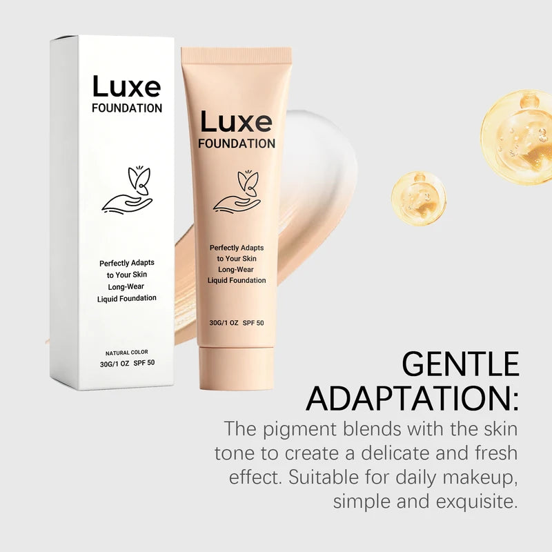 Color Changing SPF 50 Foundation - Long Lasting Natural Glow Face Makeup Base