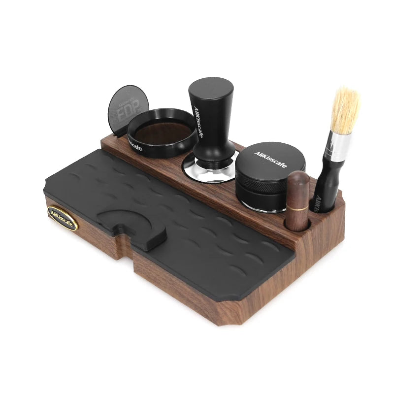 Coffee Tamping Station Stand for 51MM, 54MM & 58MM Portafilters - Barista Tool, Universal Fit