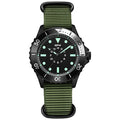 Diver Style Field Watch 40mm Case with Rotating Bezel and Nylon Strap - Multiple Colors