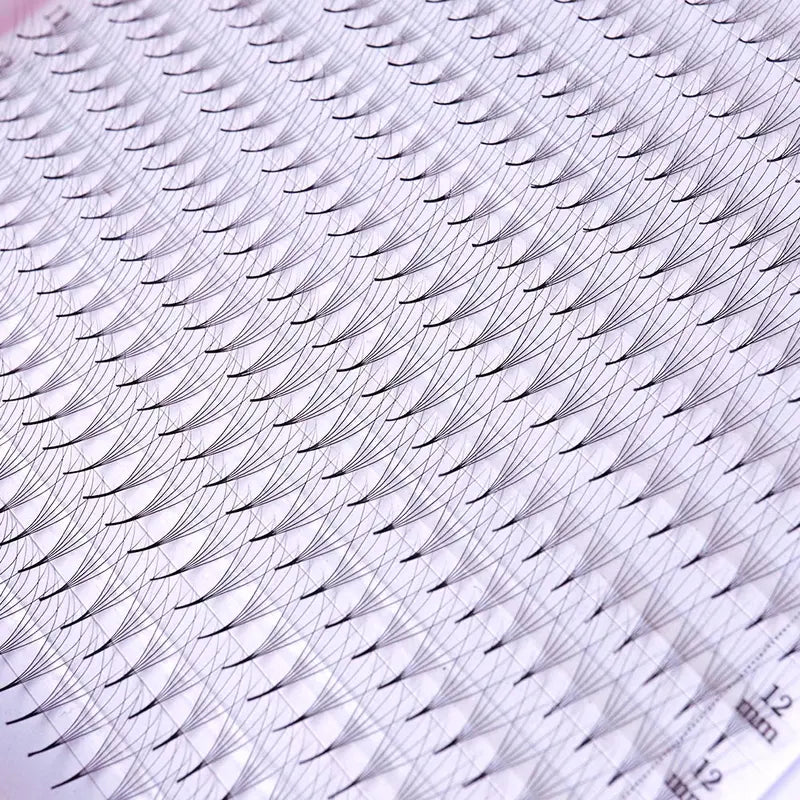 Premade Eyelash Extensions Fans 16Lines Mega Tray Narrow Volume 5D-10D Dark Pointy Base