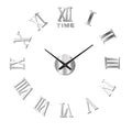 Large Modern Wall Clock with 3D Numbers & Frameless Design - DIY Acrylic Mirror Decor