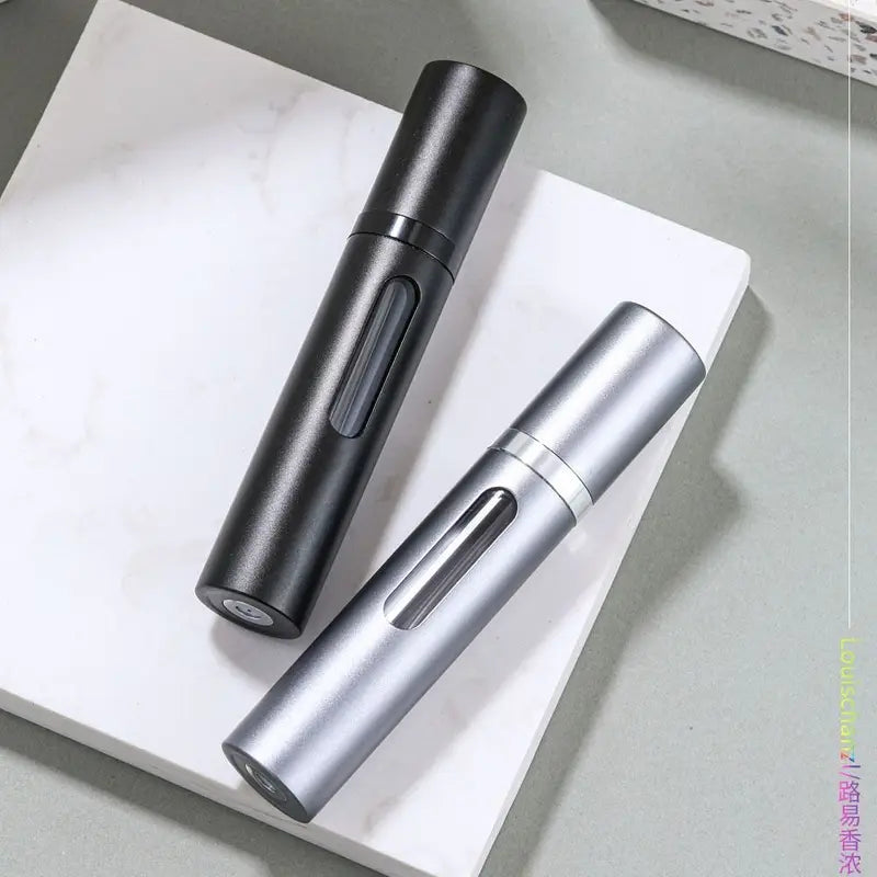 Refillable Glass Perfume Spray Bottle with Pump - Portable Travel Empty Container