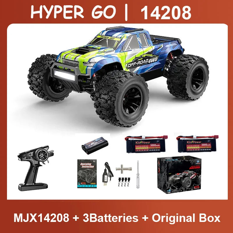 1/14 Scale Brushless Off-Road RC Car - High-Speed 53KM/H Remote Control Vehicle