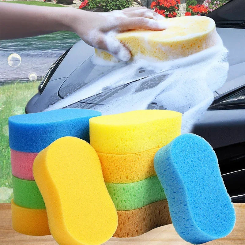 Large 8-Shaped Honeycomb Car Cleaning Sponge Block High-Density Auto Wash & Wax Tool