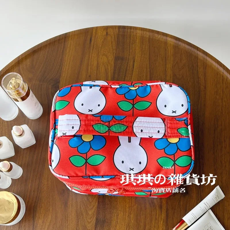Large Capacity Portable Makeup Bag - Cute Kawaii Miffy Travel Storage Case