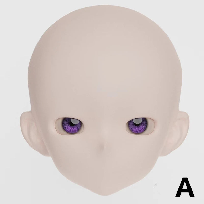 1/4 BJD Doll Head Accessories Practice Makeup Half-White Skin Anime Style Toy