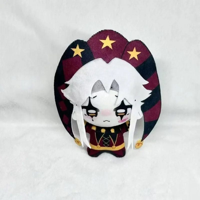 Cute Circus Pierrot Cosplay Plush Doll - Soft Cotton Stuffed Toy for Halloween & Carnival