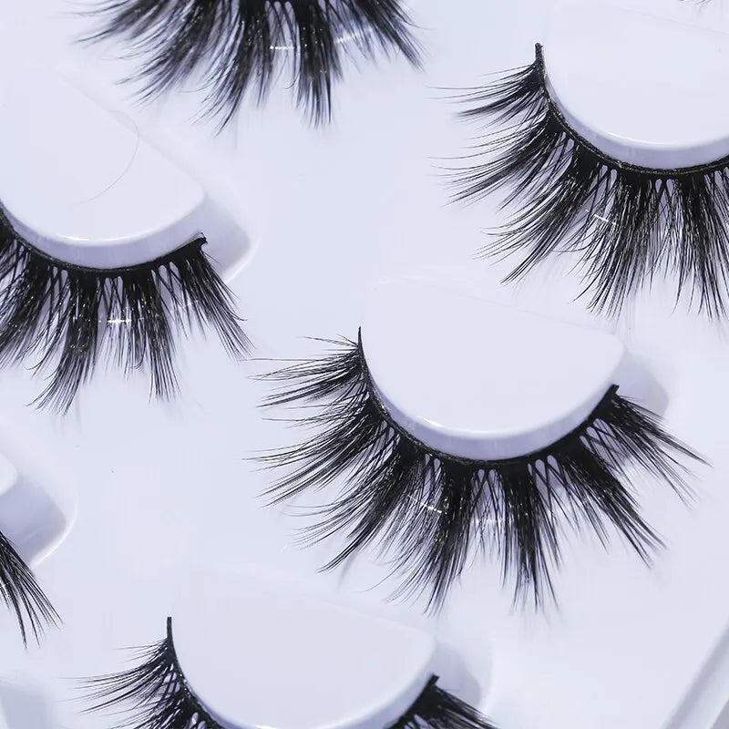 4 Pairs Thick Comic Style False Eyelashes for Dramatic Eye Makeup
