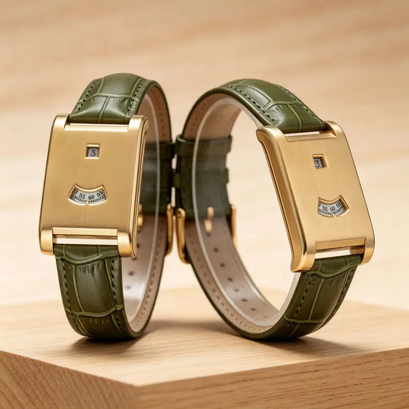 Unisex Square Leather Strap Quartz Watch - Simple Modern Luxury