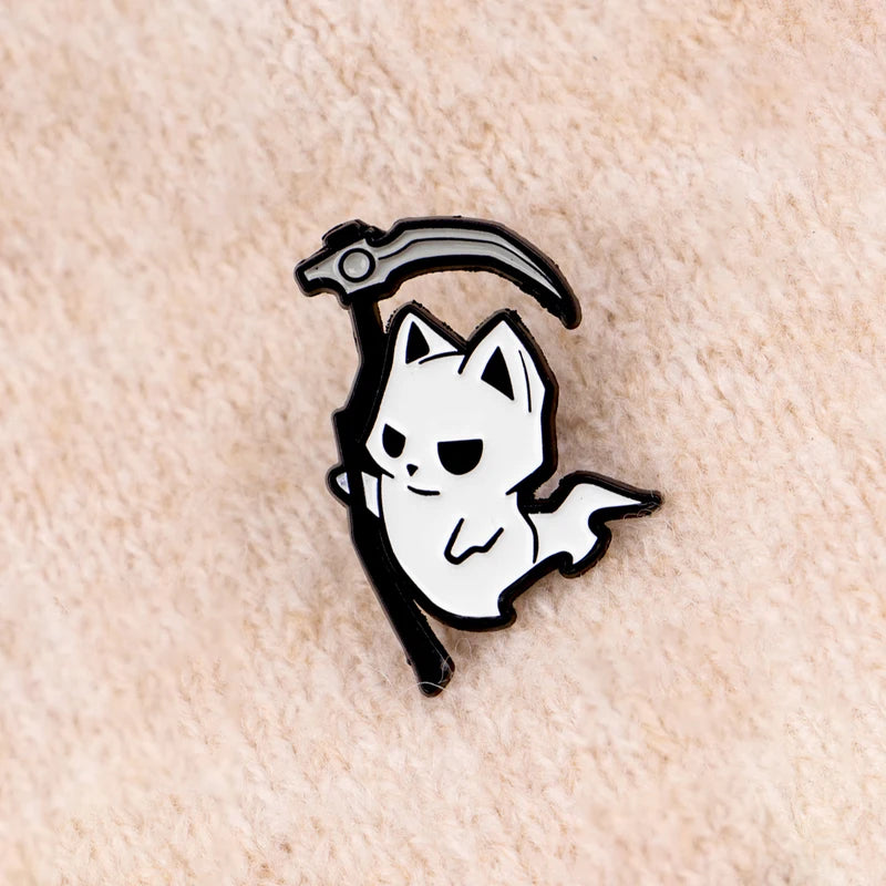 Halloween Enamel Ghost Pin Brooch Lapel Badge for Clothing & Bags