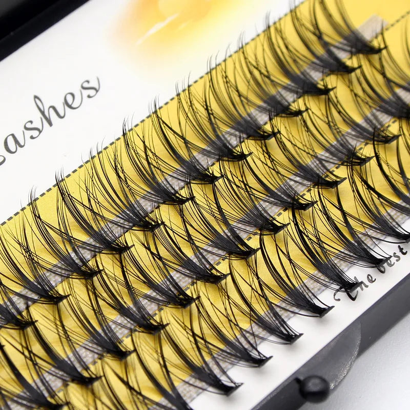False Eyelash Clusters 3D Volume Effect Mink Silk Long Natural Lashes