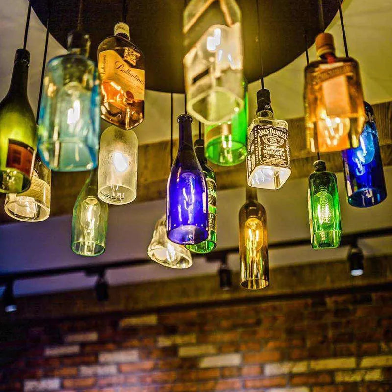 Industrial Loft Pendant Lights for Restaurants & Bars - Glass Hanging Lamps