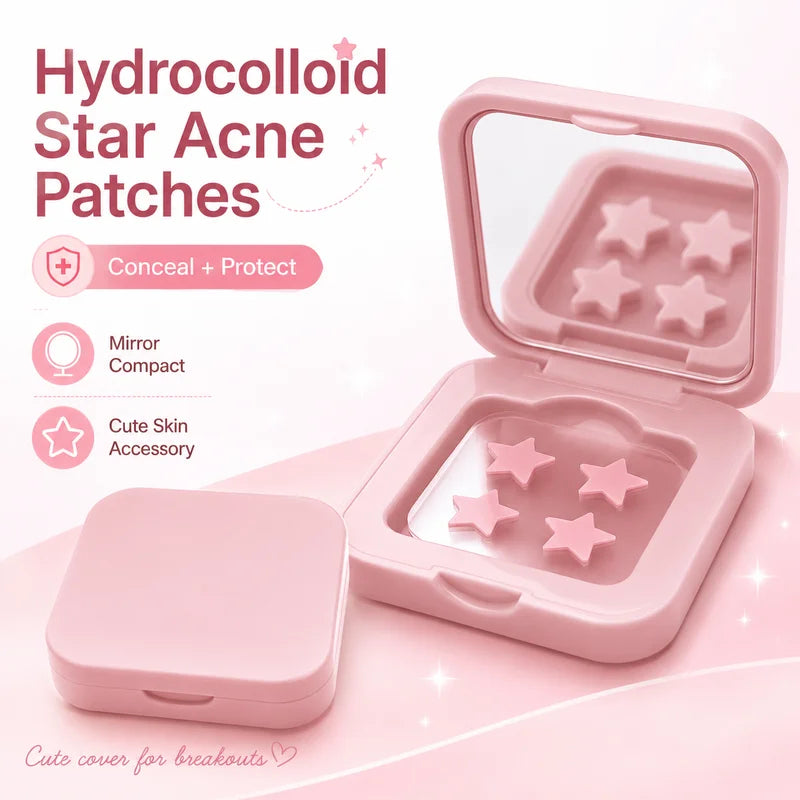 Hydrocolloid Acne Patches for Face - Makeup Friendly, Blemish Cover Stickers, Portable Zit Patches
