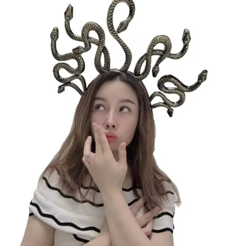 Realistic Snake Halloween Headband - Scary Hair Hoop for Cosplay & Parties