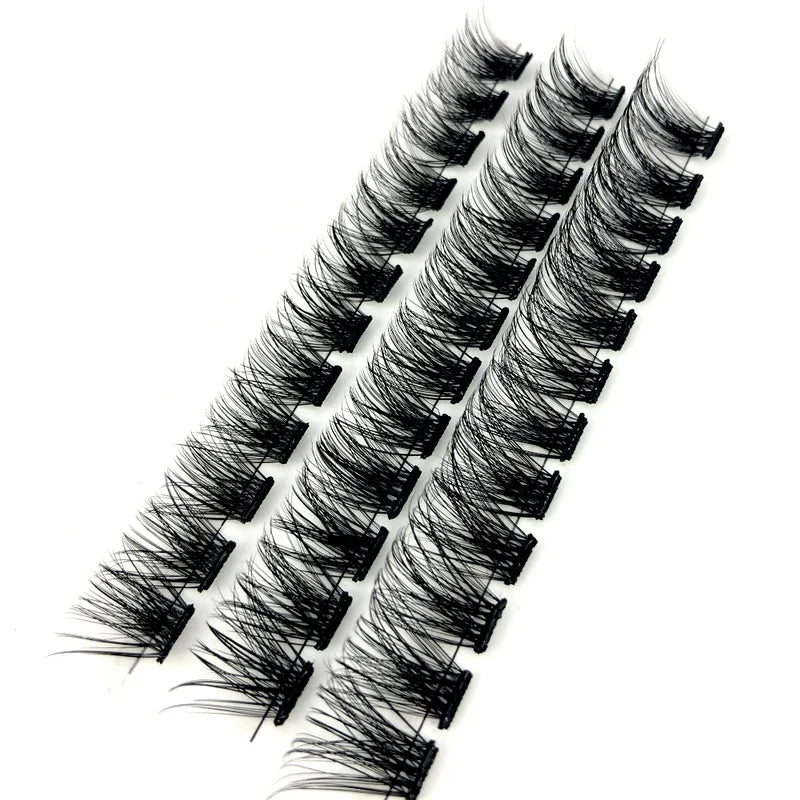 Self-Adhesive False Eyelash Clusters No Glue Needed Natural Look DIY Eyelash Extensions