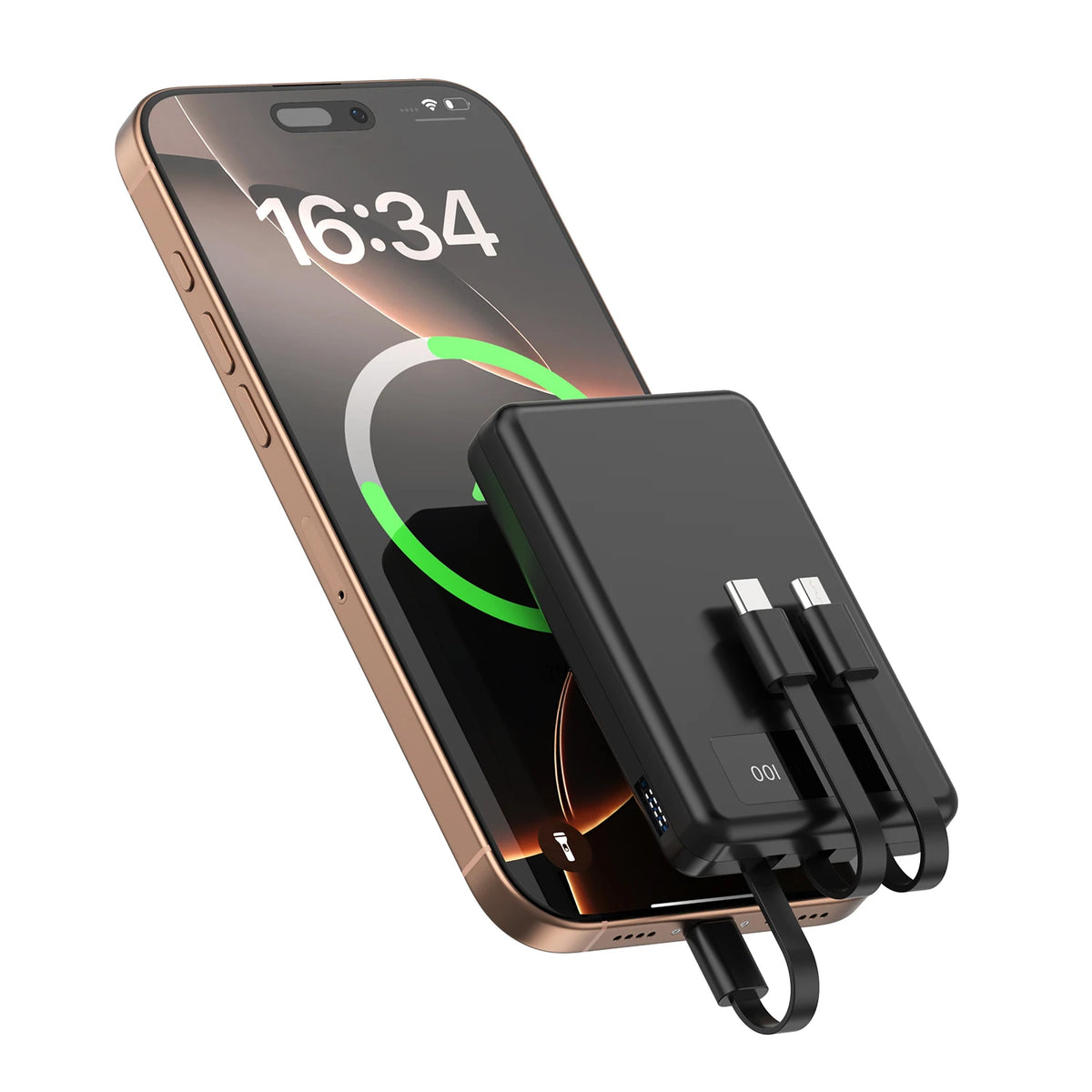 Portable Power Bank 10000mAh with LED Display & Multi-Device Charging