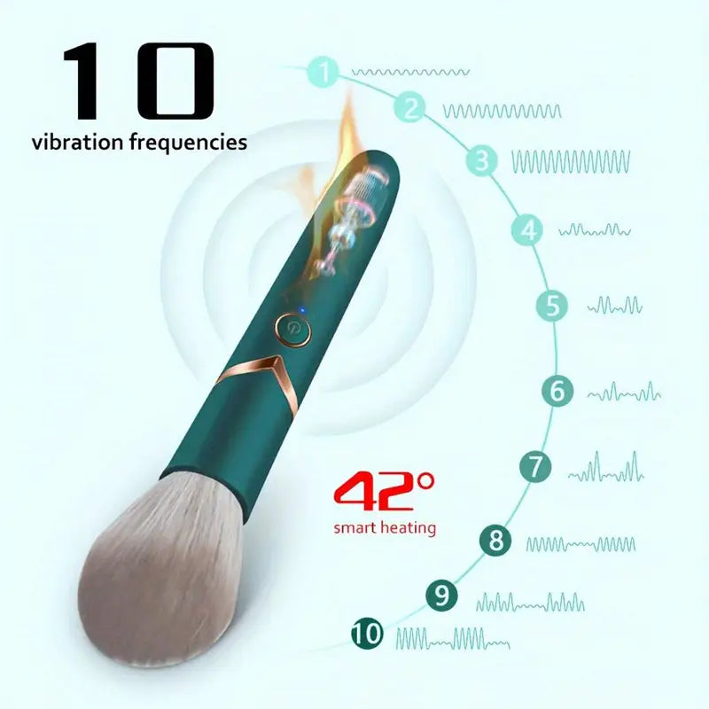 Electric Makeup Brush Vibrating Blush and Foundation Tool for Flawless Application